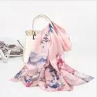 Beautifully design long silk female scarf