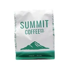 High Quality Flat Bottom Stand Up Zip Lock Coffee Bag with Degassing Valve for Coffee Packaging Plastic Food Drink Bag