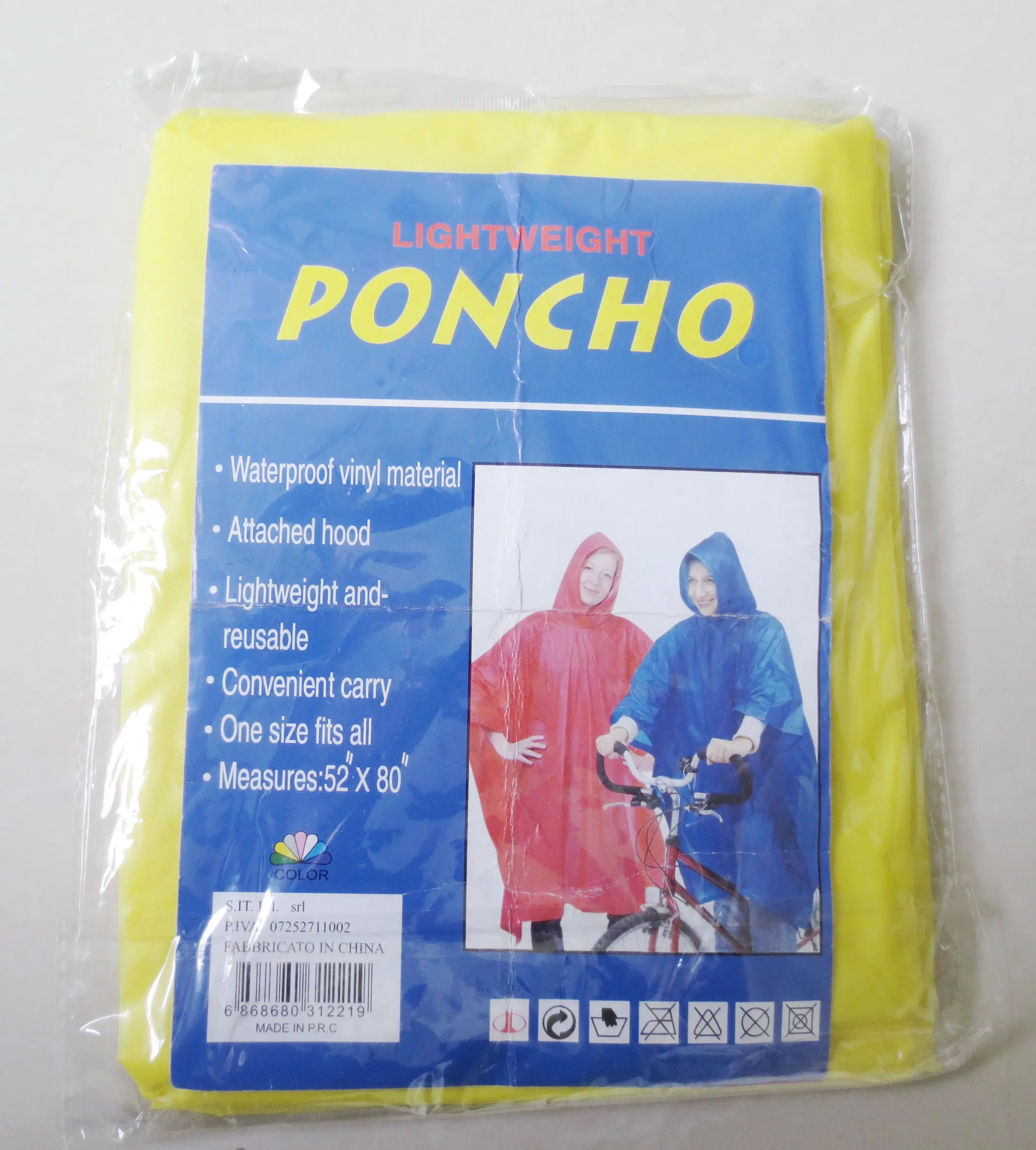 110g blue impermeable peva rain poncho for festival