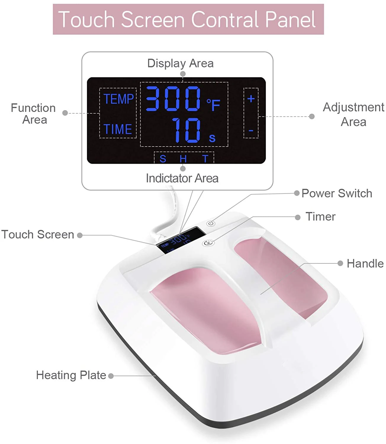 product ruida newest 12x10 inches touch screen control portable heat press machine transfer sublimation-6