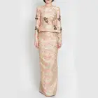 2019 Fashionable Baju Kurung Shirt Indonesia Islamic Burqa Designs Melayu Clothing Gamis Muslim Dress