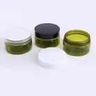 Wholesale PET Cylindrical Frosted Or Glossy Cosmetic Cream Jar With White Screw Cap