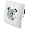 EU German USB wall socket 2100ma dual usb charger power outlet with electrical switch