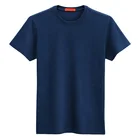 Promotional Solid Color Short Sleeve Cotton T shirt for Men