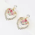 ONYSS Limit Jewelry 18K Gold plated love Earrings For Women Crystals
