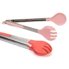 disposable mini stainless steel plastic bread bbq spatula scissor silicone tongs