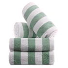 Towel New Hot Stripe Design Customized Size 100% Cotton Beach Towel Manufacturer