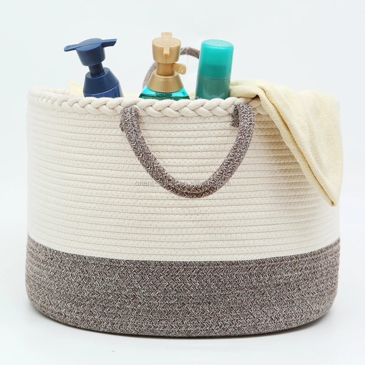 storage baskets  product name large cotton rope laundry basket