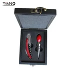 Corkscrew Stopper Little Square Box 2-piece Wine Accessories Set Waiter's Corkscrew Stopper Wine Gift Set