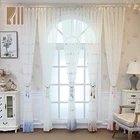 Hot selling custom beautiful transparent soft bedroom curtains
