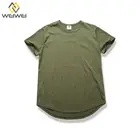 ODM OEM Best sell Bamboo Camisetas Arc Hem Loose Mens Blank T-shirts