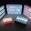 DIY Cinema Lightbox words A4 Battery Powered Light Box with Letters for home decoration