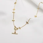 Wholesale Fashion Design Chain Charm Jewellery Gold Plated Pendant Necklace