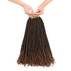 Wholesale Pre Stretched Kanekalon Ombre Braiding Bomb New Passion Spring Twist Synthetic Crochet Braid Hair