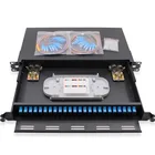 24-port 24-port SC/LC Connector Pull-out Fiber Optic Patch Panel 1U*19 Rack-type Fiber Terminal Box FTTH