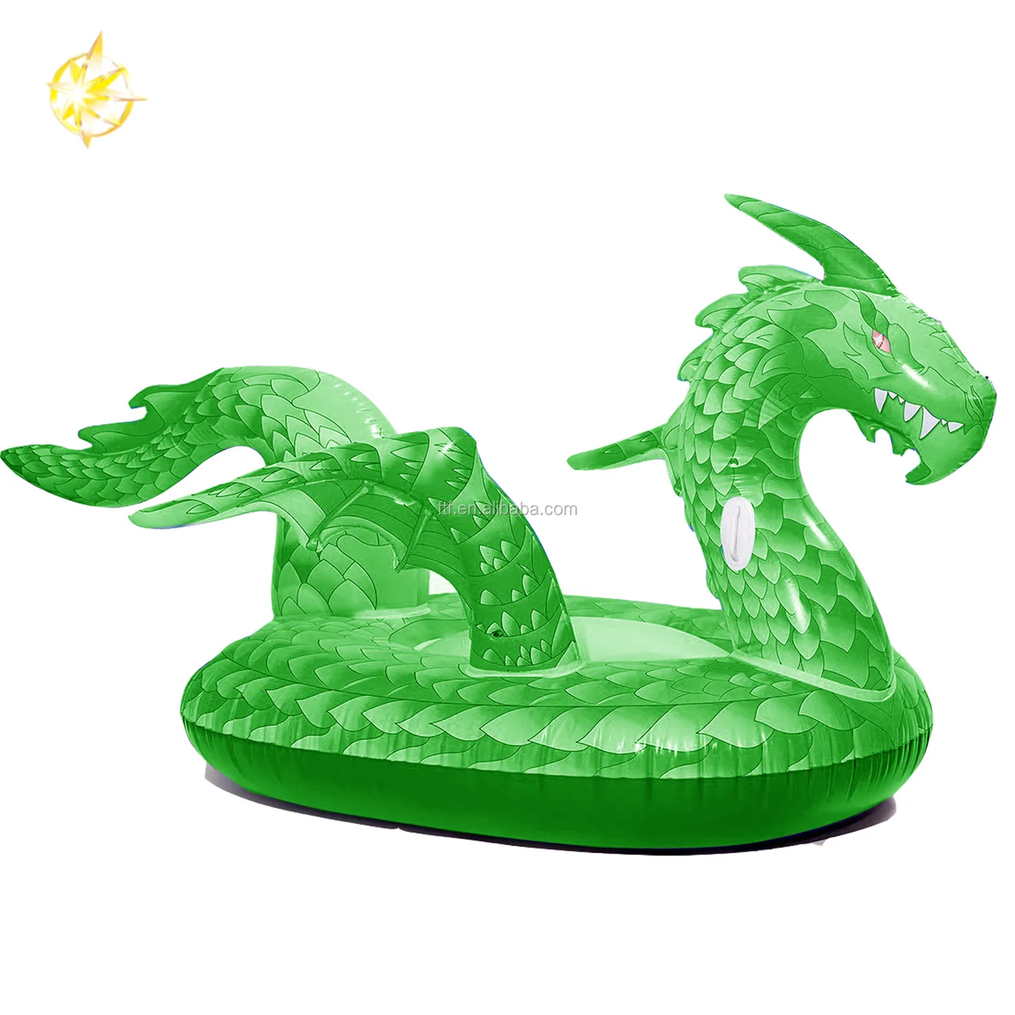 2019 New fashion green dragon inflatable pool float swimming air lounge