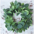 Wholesale Supplier Green Money Leaf Wreaths Ring For Wedding Decorative