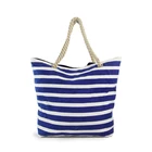 ENJOY BAG HOT SALE Classic Blue stripes summer canvas beach canvas tote bag