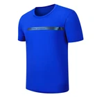 Outdoor sports quick drying men short sleeves breathable round neck slim training letter pattern t shirt