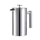 Hot sales stainless steel French press satin silver copper black 350ml 800ml 1000ml 1500ml coffee maker