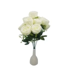 Burgundy decorative flowers wedding table centerpiece rose artificial flowers