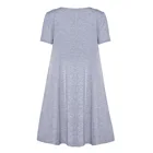Simple Summer Round Neck Polyester Fiber Simple Loose Solid Color Women's Clothing