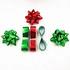 Flower Printing PP Star Flower Color Band Christmas Star Flower Box Gift Packaging Star Flower For Party Decoration Ribbon