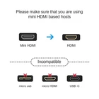 Male To Female Cable CableCreation 3D 1080P 0.5ft Mini HDMI Male To HDMI Female Cable