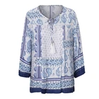 Femme tops long sleeve plus size lady woman blouse
