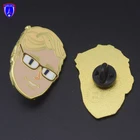Customized cheap metal gold plating hard enamel man characters portraits lapel pin for souvenir gift