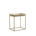 MAYCO Modern Gold Side Table Furniture With Iron Leg