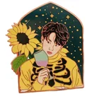 Wholesales high quality Custom bts idol hard enamel pins with brown/rose gold plating