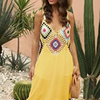 Hand Woven Crochet Summer Slip Beach Dress Cover Up