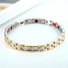 Custom fashion Stainless Steel Cuban Link chain Bracelet bangle with Gold-plating
