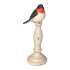 6.5 Inch Tabletop Decoration Resin Bird Figurines Craft Antique FIinish Candlestick Bird Statue