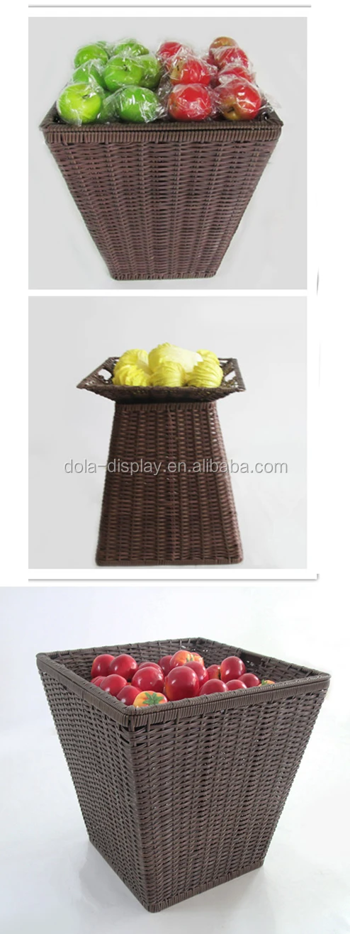 plastic rattan basket wicker basket fruit and vegetables