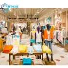 Luxury Ladies Clothing Store Furniture Hanging Clothes Display Stand lady Clothing Shop Fittings Clothing Shop Fitout