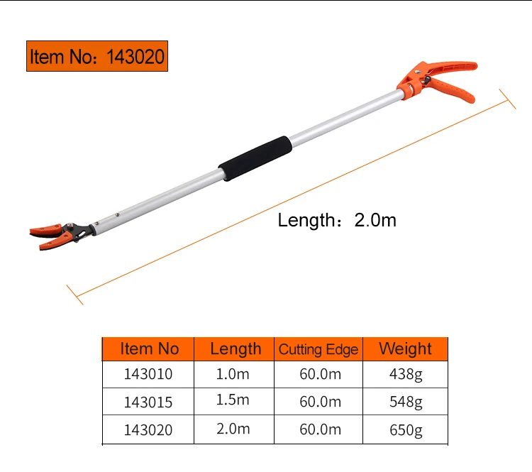 Kseibi Professional Long Reach Cut And Hold Bypass Pruner M For Cut