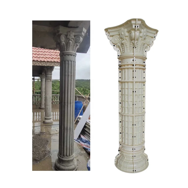 Diameter 35cm Decorative Roman Concrete Pillars Column Molds For