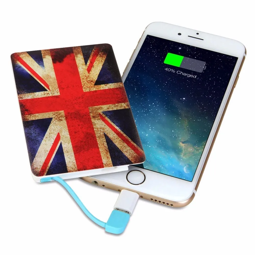 mini water transfer printing 4000mah thin credit card powerbank - ANKUX.COM