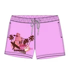 Custom Quick dry Mens Solid Color Swim Beach Shorts Trunks With Pocket