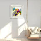 Modern Picture Art Paint on Canvas Form Photo