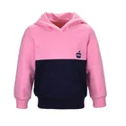 Kids Girl Spring Long Sleeve Hooded Casual Sportswear Children 2pcs Set Clothes with Stripe