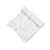 47 x 47" 70% Bamboo 30% Cotton Muslin Swaddle Wrap 100% Organic Cotton Baby Shower Gift