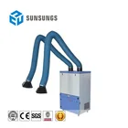 industrial welding fume extractor with two suction arms/dust collector with two suction arms