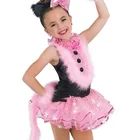 Modern Girls Pink Ballet Dance Tutu Skirt Dress Child Stage Costumes