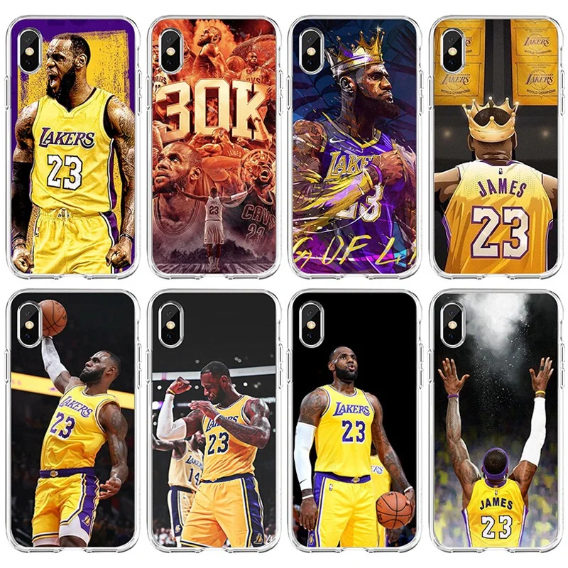 Estrellas de la NBA Jordan Kobe estrella de baloncesto Lebron James camisetas casos de teléfono para iphone