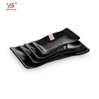 Black Matte Japanese Restaurant A5 A8 Melamine Rectangular Sushi Dinner Plates