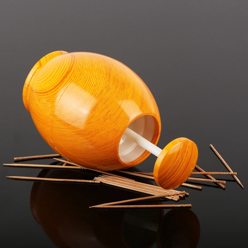 Hot Selling Creative Automatic Toothpick Holder Egg Plastic Toothpick Box Toothpick Can