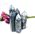 Tower Crystal Best-selling Natural Stone Polishing Tower Black Striped Crystal Quartz Wand Point For Healing